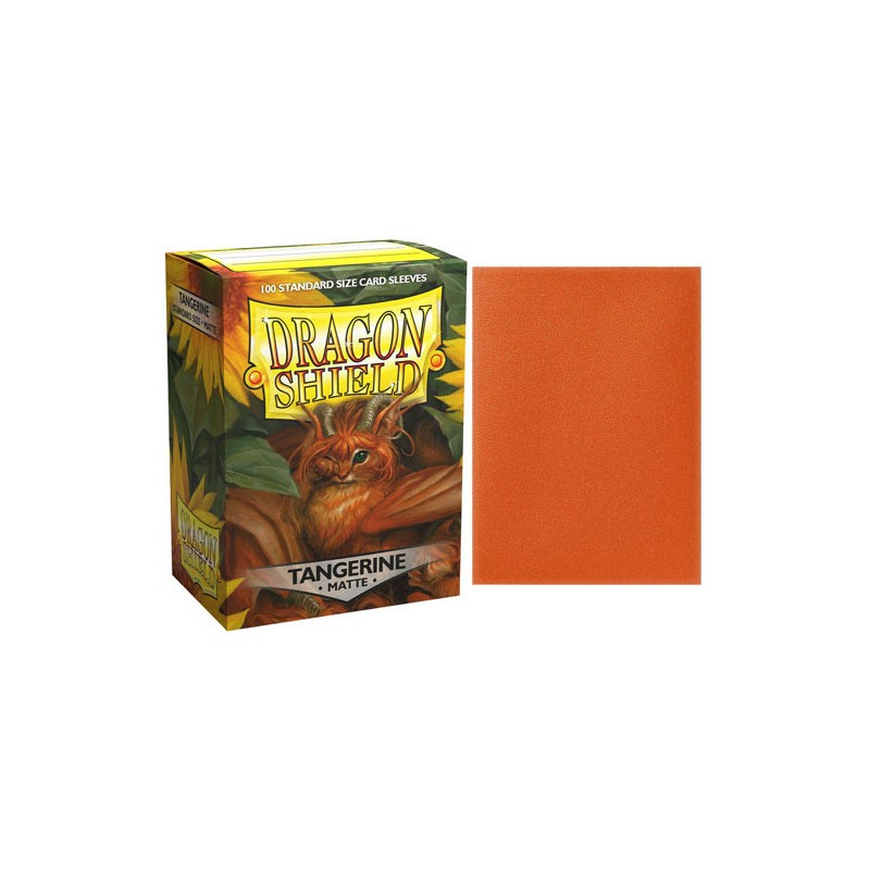 Dragon Shield Sleeves - 100 Standard - Tangerine Matte