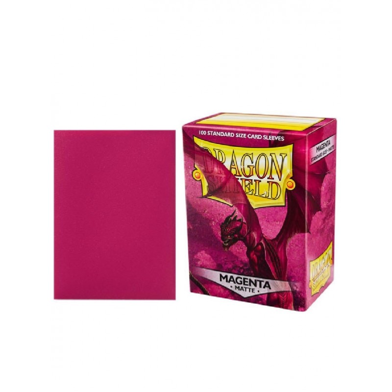 Dragon Shield Sleeves - 100 Standard - Magenta Matte