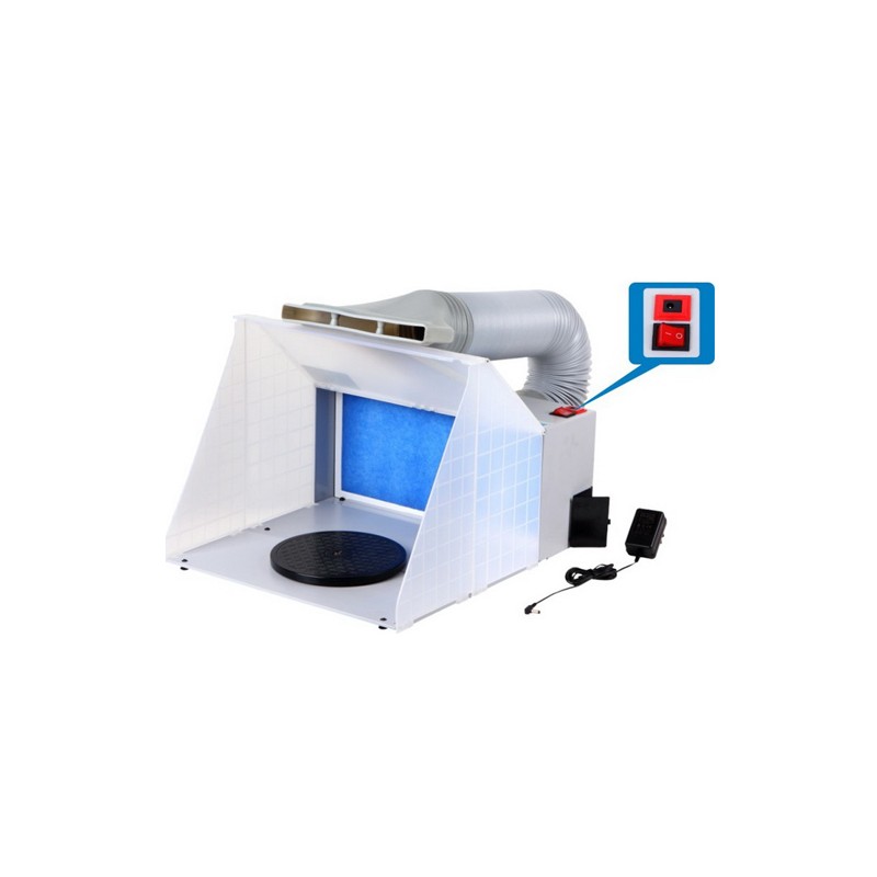 Cabina de pintura portátil con sistema de escape HS-E420DCK