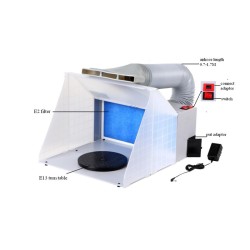 Cabina de pintura portátil con sistema de escape HS-E420DCK