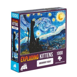Puzle Exploding Kittens 1000 piezas: Mrowwwy Night