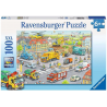 Puzzle Ravensburger - Vehículos en la ciudad 100 piezas XXL