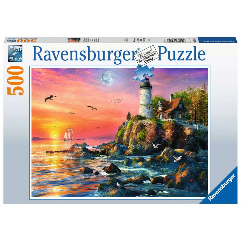 Puzzle Ravensburger - faro al atardecer