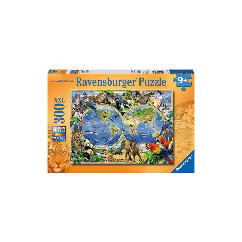 Puzzle Ravernsburger - Mapamundi de los animales