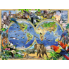 Puzzle Ravernsburger - Mapamundi de los animales