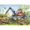 Puzzle Ravensburger - excavadora y tractor forestal