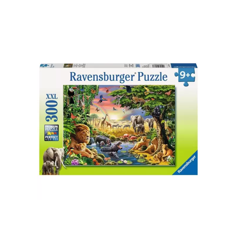 Puzzle Ravensburger - animales en el atardecer