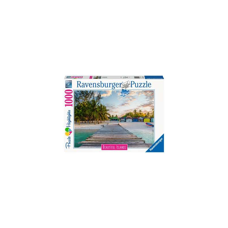 Rompecabezas Ravensburger-Maldives Paradise de 1000 piezas