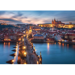 Rompecabezas Ravensburger Praga de noche, 1000 piezas