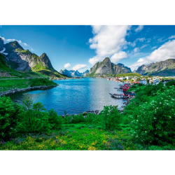 Puzzle Ravensburger Vista de Lofoten, Noruega de 1000 Piezas