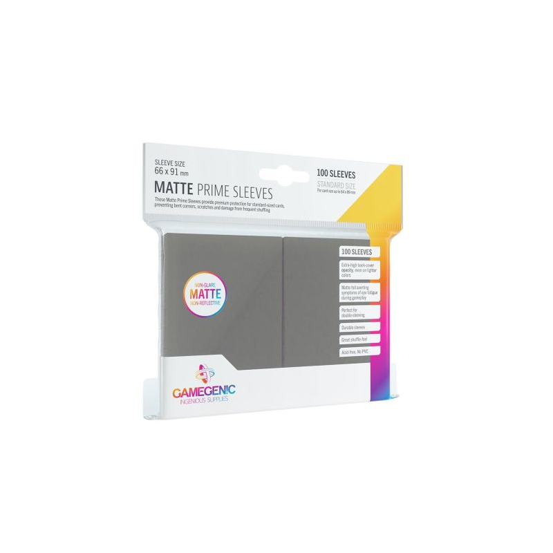 Gamegenic Matt Prime Card Sleeves Dark gray