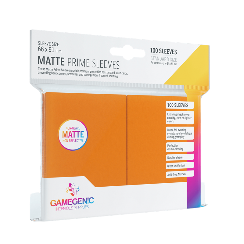 Gamegenic Matt Prime Card Sleeves Naranjo