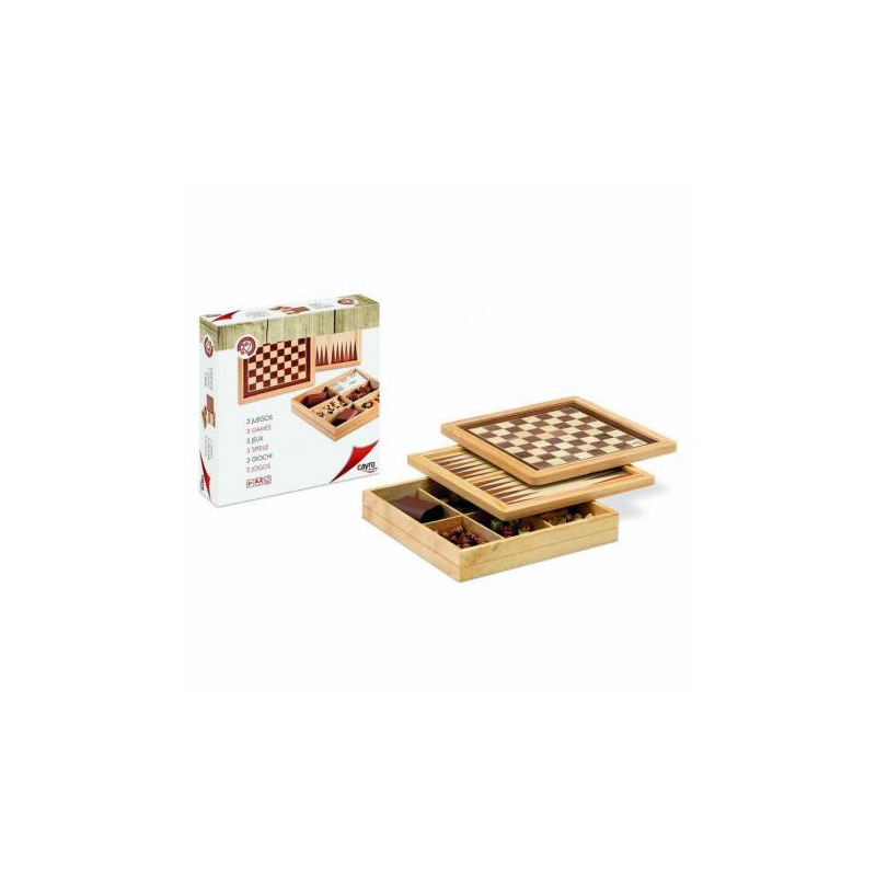 MALETIN AJEDREZ DAMAS Y BACKGAMMON CAYRO