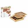 MALETIN AJEDREZ DAMAS Y BACKGAMMON CAYRO