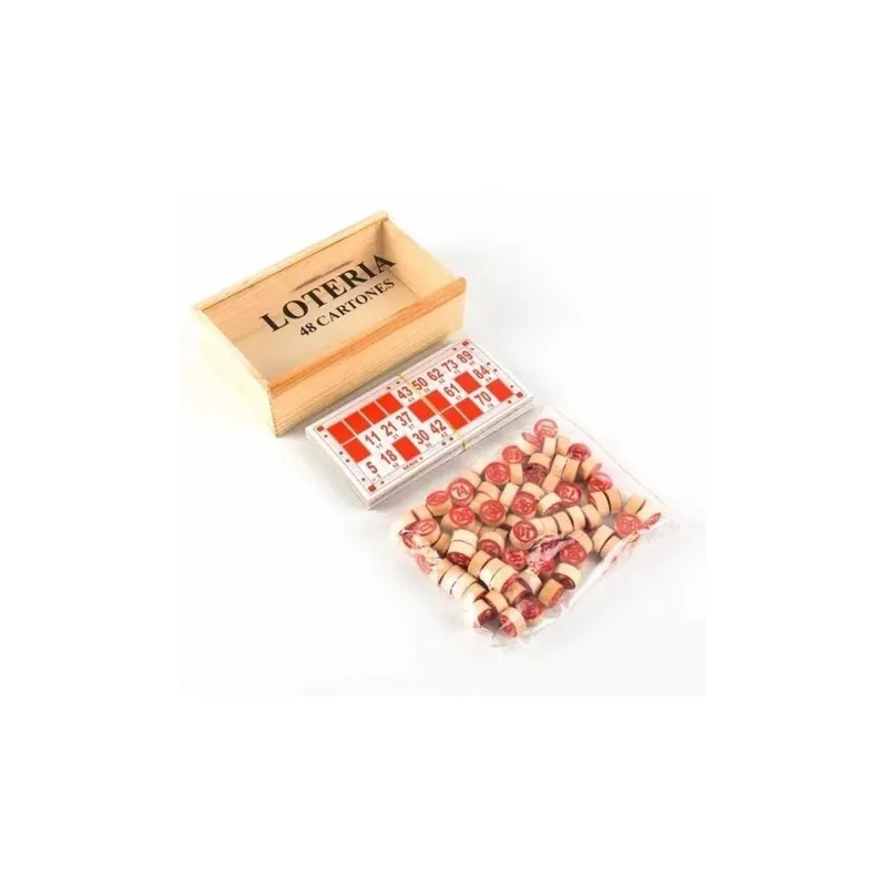 Lotería 48 Cartones De Madera