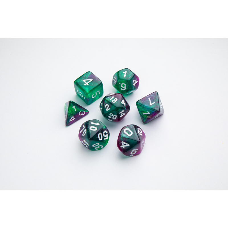 GG GALAXY SERIES - AURORA - RPG DICE SET (7PCS)