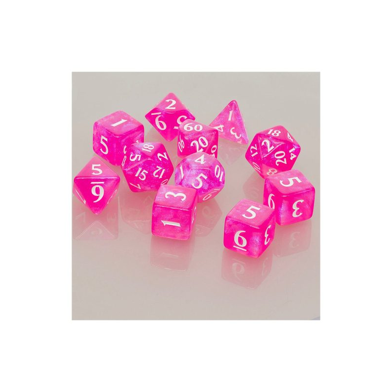 Set 11 Dados Eclipse Hot Pink