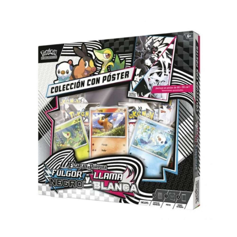 Pokémon Colección con Poster - Fulgor Negro & Llama Blanca Español