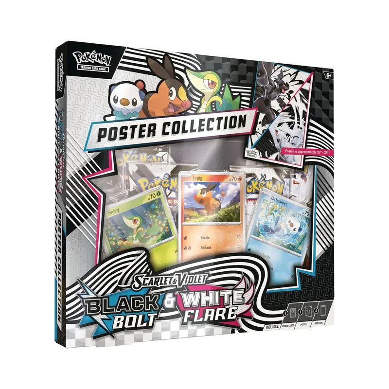 Pokemon TCG Black Bolt & White Flare. Unova Poster Collection Ingles