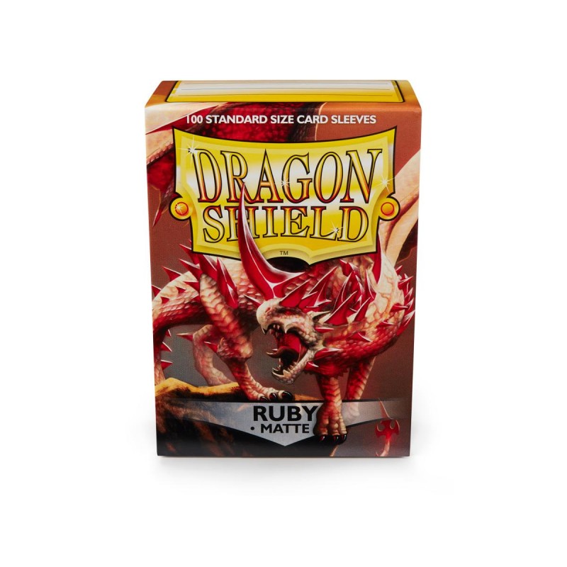 Dragon Shield Sleeves - 100 Standard - Ruby Matte