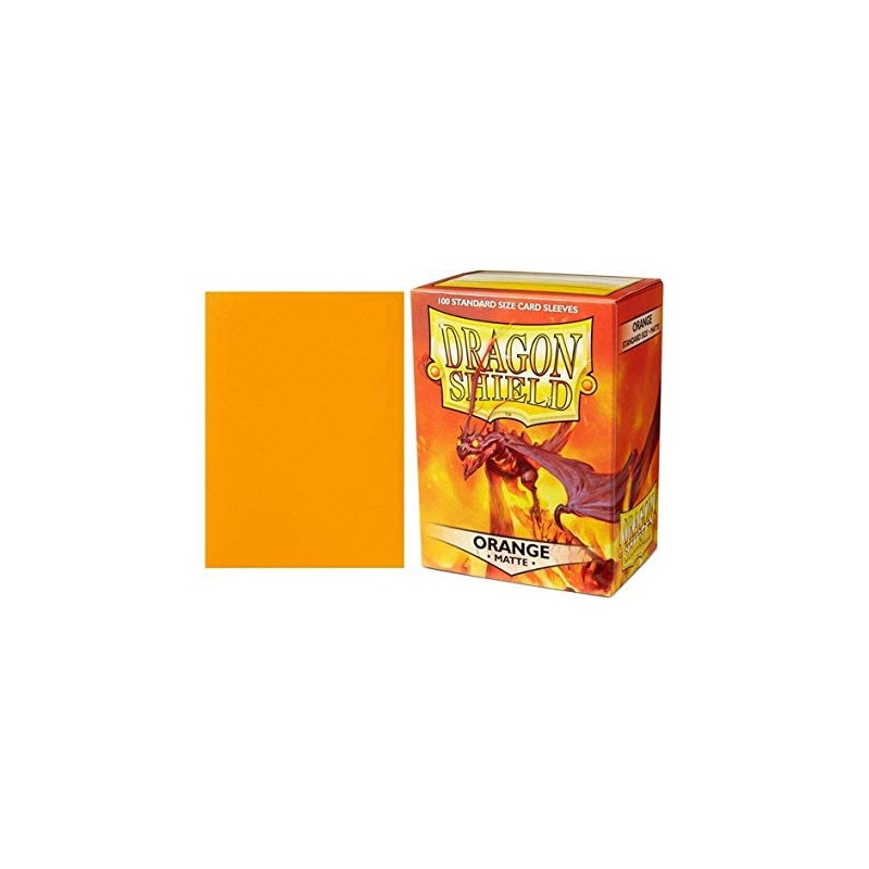 Dragon Shield Sleeves - 100 Standard - Orange Matte