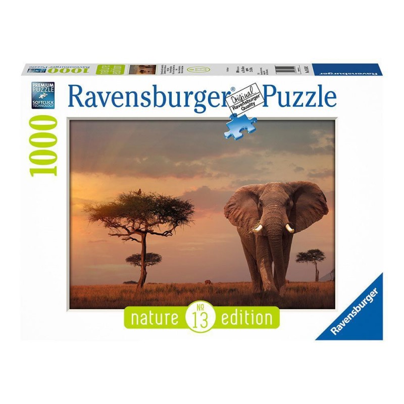 Puzzle Ravensburger Elefante en Masai Mara 1000 Piezas